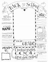 School Coloring First Teacher Back sketch template