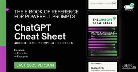 chatgpt cheat sheet   prompts    supercharge