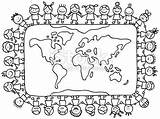 Girotondo Multicultural Bambino Sui Coloriage Getdrawings Tenir Terre Autour Unicef Clipground sketch template