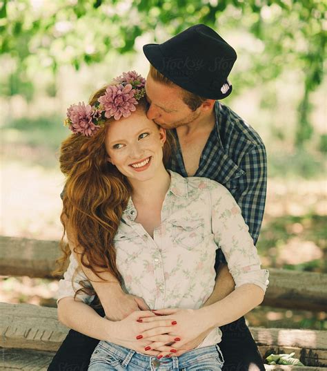 Romantic Ginger Couple Outdoors By Stocksy Contributor Lumina Stocksy