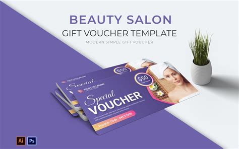 beauty salon gift voucher  templatemonster