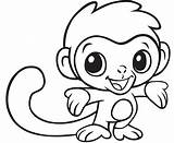 Coloring Monkey Pages Baby Print sketch template