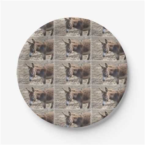 adorable donkey paper plate zazzlecom