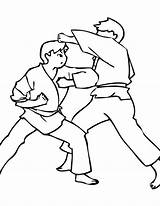 Karate Elbow Judo Kidsplaycolor Printable sketch template