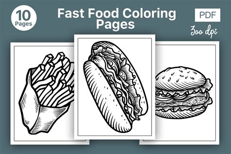 fast food coloring pages fast food graphic  skalling dygital