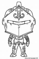 Fortnite Knight Pop Coloring Funko Pages Printable sketch template