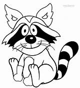 Raccoon Coloring Printable Pages Kids sketch template