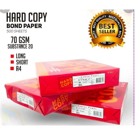 hard copy bond paper shortpcs  ream shopee philippines