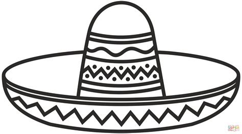sombrero coloring page  printable coloring pages