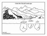 Glacier Coloring Pages Glacial Color Printable Landscape Getcolorings Getdrawings sketch template