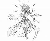 League Legends Irelia Coloring Pages Drawings 44kb 667px Power sketch template