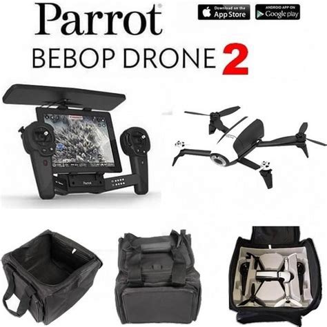 pack drone parrot bebop  camera mp skycontroller sac de transport avec poche zippee winup