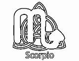 Scorpio Coloring Pages Astrology Zodiac Celtic Sign Color Getdrawings Kids Colouring Handwriting Alphabet Getcolorings sketch template