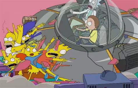 rick and morty crash simpsons season finale in murderous