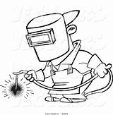 Cartoon Welder Work Coloring Welding Vector Pages Drawing Outlined Ron Leishman Clipart Getcolorings Getdrawings Royalty Printable sketch template