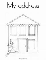 Address Coloring Dollhouse Built California Usa Twistynoodle sketch template