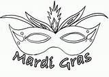 Coloring Gras Mardi Mask Pages Clip Related sketch template