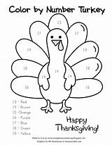 Thanksgiving Number Turkey Color Coloring Pages Numbers Kids Printable Kindergarten Preschool Sheets Fun Activities Crafts Worksheet Math Easy Pdf Colors sketch template