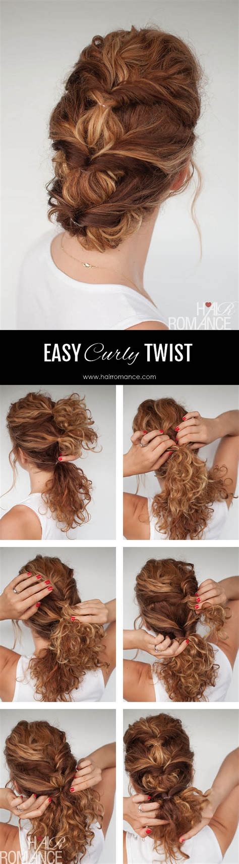 easy everyday curly hairstyle tutorial  curly twist