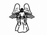 Angel Angels Singing Clip Cliparts Clipart Religious Boy Coloring Pages Library sketch template