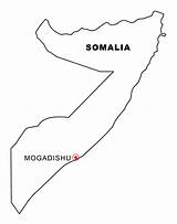 Somalia Coloring Map Pages Taj Mahal Countries India Book Coloringpagebook sketch template