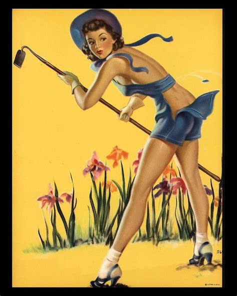 Vintage 1940 S What Hoe Sexy Legs Gal Pin Up Art Print