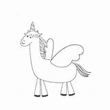 Flying Unicorns sketch template
