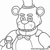 Freddy Golden Fnaf Coloring Pages Getcolorings Color sketch template