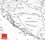 Croatia Map Blank Simple Maps East North West sketch template