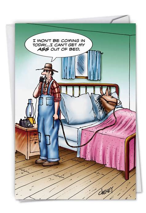 A Out Of Bed Cartoons Get Well Card Tom Cheney