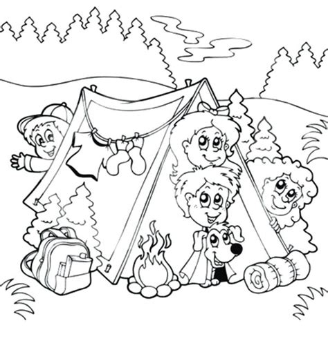 coloring pages camping theme  getcoloringscom  printable