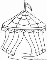 Zirkuszelt Tent Zirkus Ausmalbild Kleines Ausmalen Clowns Luftballons Für sketch template