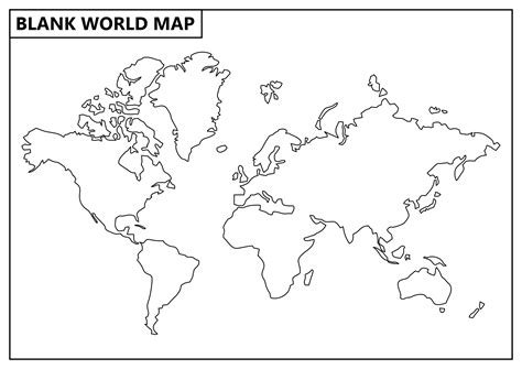blank map continents  oceans printable prntbl