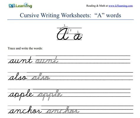 cursive learn cursive letters learning information center