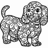 Coloring Silhouette Dachshund Zentangle Silhouettedesignstore sketch template