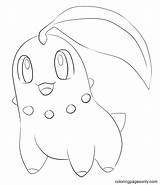 Chikorita Colorare Lineart Disegni Kleurplaat Pichu Dibujos Pokémon Gerbil Getdrawings Categorías sketch template