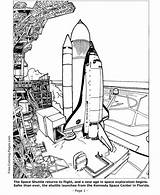Coloring Space Pages Shuttle Sheets Print sketch template
