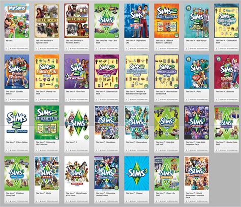sims  expansion packs list