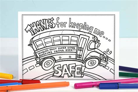 bus driver   colouring card art  crystal