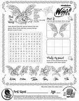 Winx Club Coloring Mcdonalds Meal Happy Words Sheet Activities Find Time sketch template