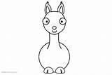 Coloring Pages Llama Cartoon Printable Adults Kids sketch template