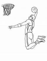 Lebron Basketball sketch template