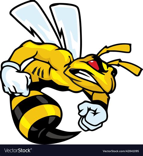 angry bee royalty  vector image vectorstock