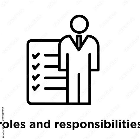 roles  responsibilities icon isolated  white background stock vector adobe stock