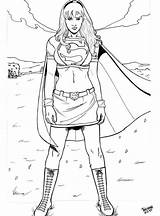 Coloring Supergirl Pages Super Girl Color Popular Kids Library Colouring Adults Coloringhome Comments sketch template