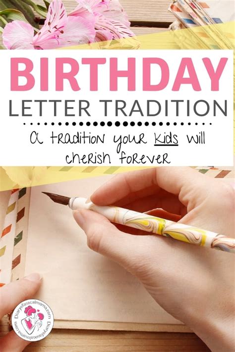 birthday letters   child  birthday tradition diary