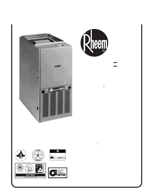rheem criterion ii installation manual     pages