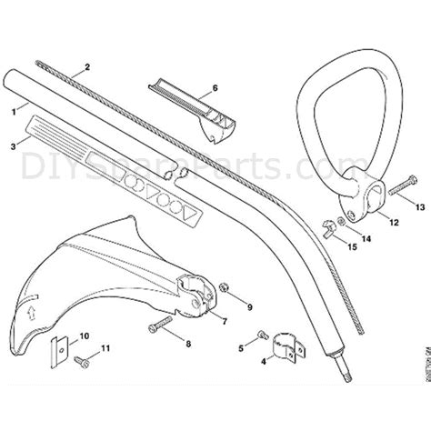 stihl fs  brushcutter fs parts diagram  drive tube fs  wrap  handle
