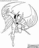 Coloring Hawkman Pages Colouring sketch template