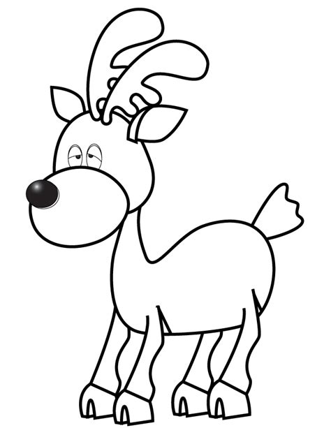 cartoon reindeer coloring pages clip art library